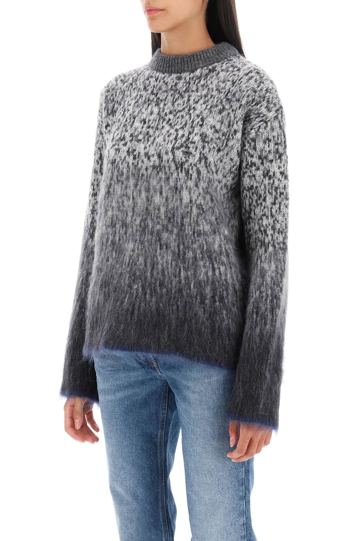 Off White Arrow Mohair Sweater   Grey