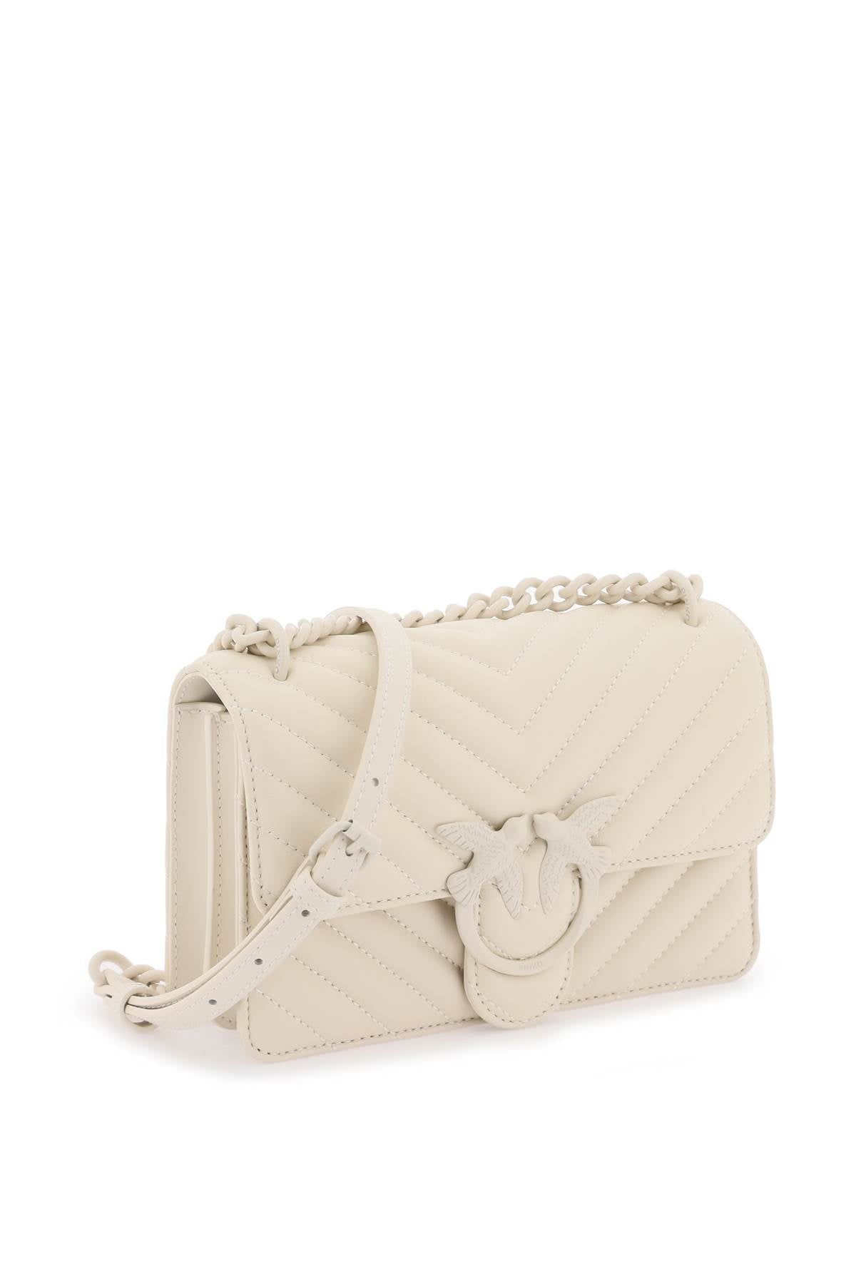 Pinko Mini Love Bag One Chevron   White