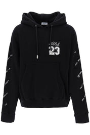 Off White Skate Hoodie With 23 Logo   Black