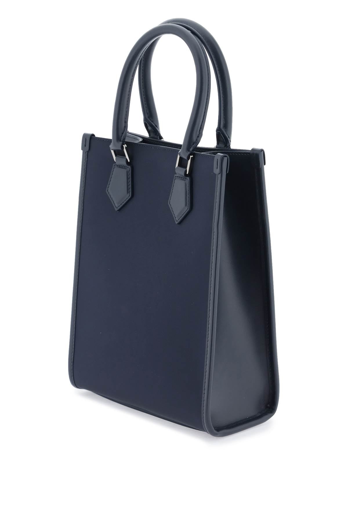 Dolce & Gabbana Small Nylon Tote Bag With Logo   Blue