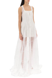 Jacquemus La Robe Dentelle Maxi Sequined Dress   White