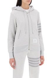 Thom Browne 4 Bar Hoodie With Zipper And   Grey