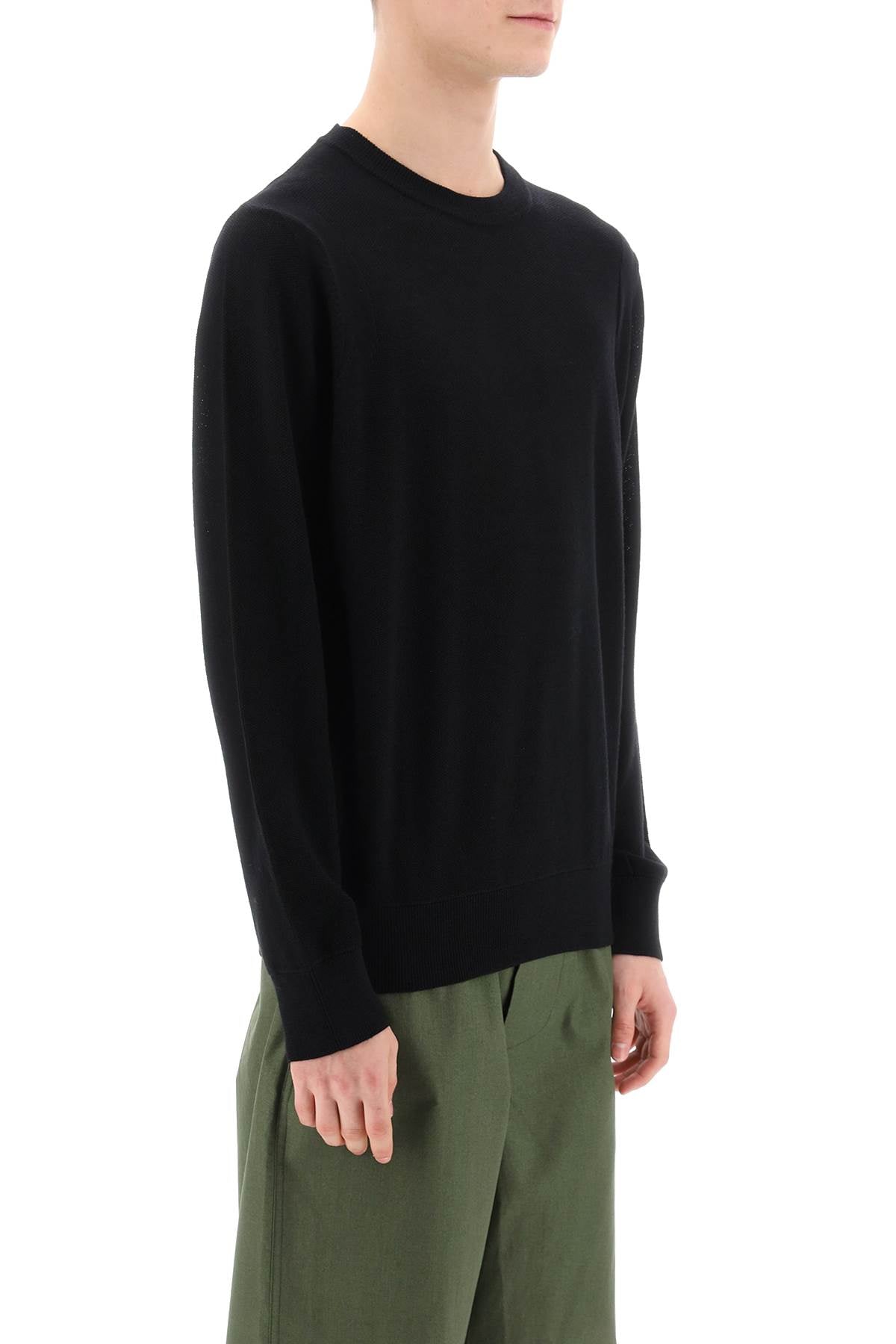 Parajumpers Tolly Sweater In Merino Wool   Black