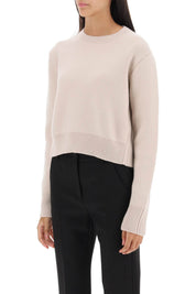 Lanvin Cropped Wool And Cashmere Sweater   Beige