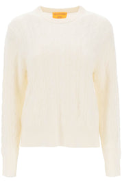 Guest In Residence Twin Cable Cashmere Sweater   White