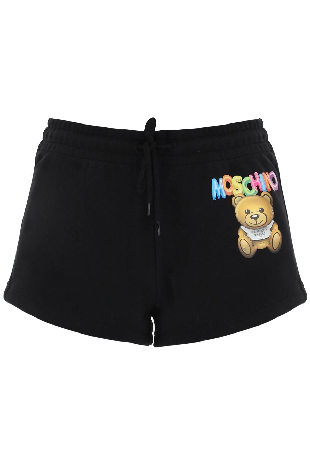 Moschino Logo Printed Shorts   Black