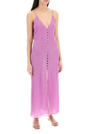 Oséree Lurex Knit Midi Dress In   Pink