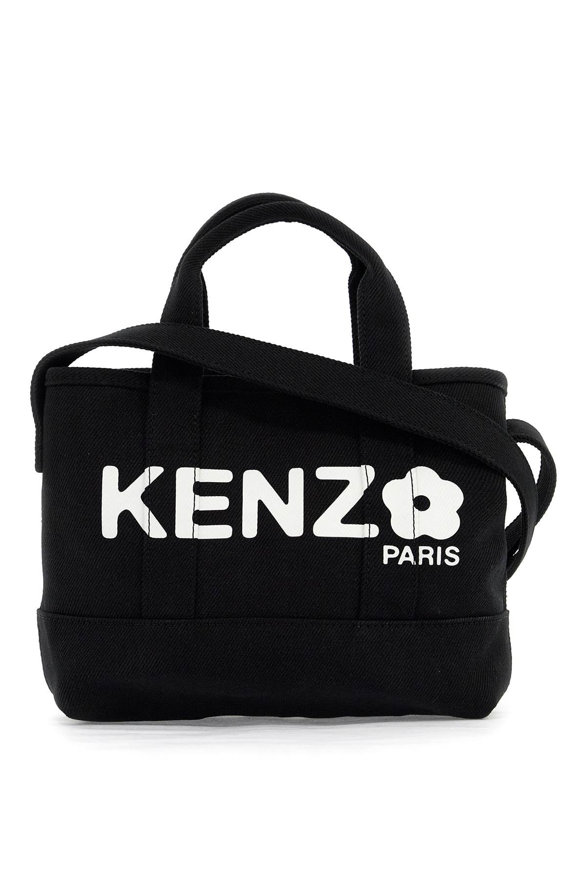 Kenzo Small Utility Denim Tote Bag   Black