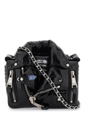 Moschino Inflatable Effect Biker Bag   Black