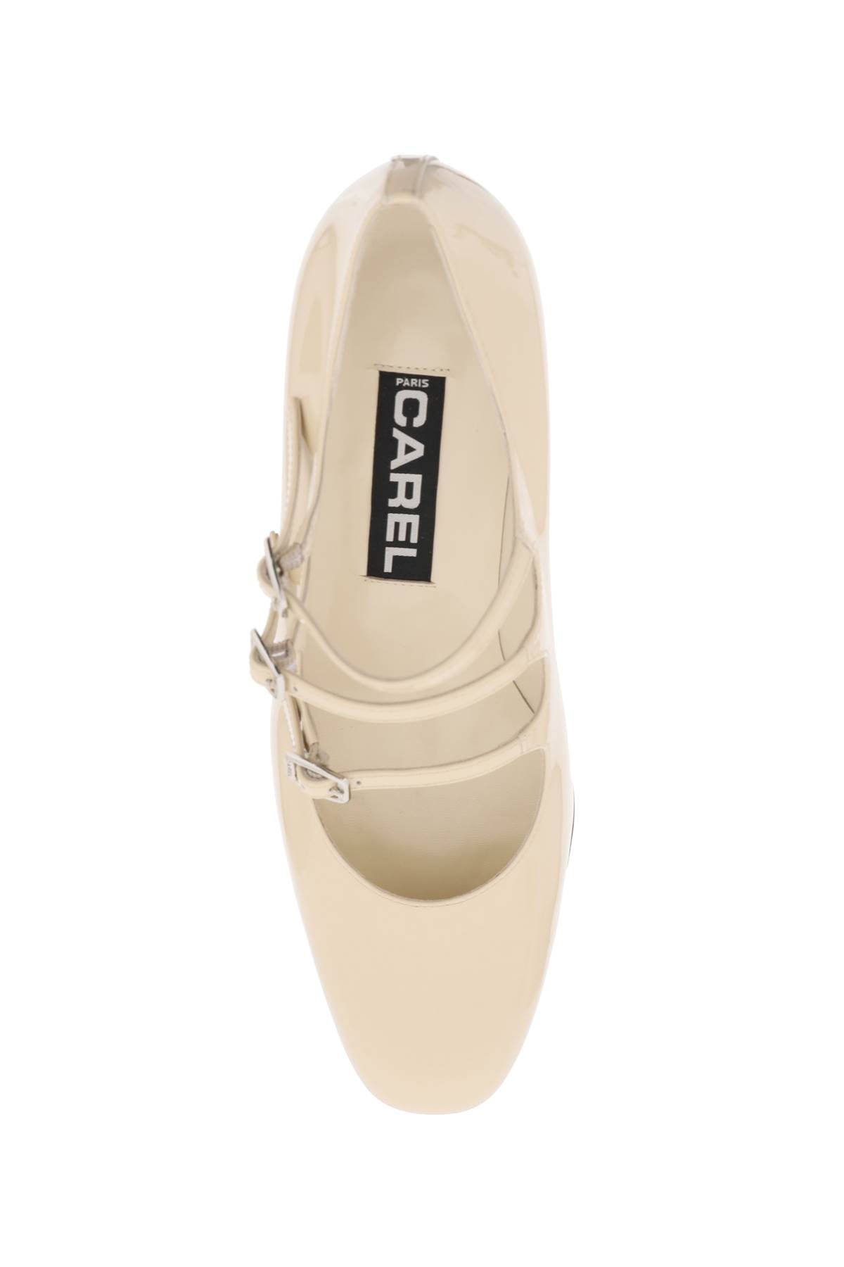 Carel Patent Leather Kina Mary Jane   Beige