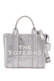 Marc Jacobs The Metallic Leather Crossbody Tote Bag     Silver