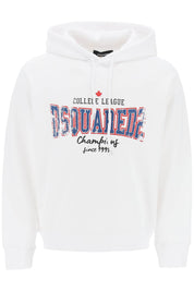 Dsquared2 Cool Fit Printed Hoodie   White