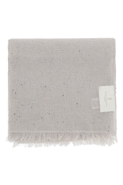 Brunello Cucinelli Replace With Double Quotecashmere And Silk Scarf For   Grey