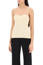 Jacquemus Le Haut Sierra Knitted Top   Neutral