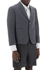 Thom Browne 4 Bar Jacket In Light Wool   Grey