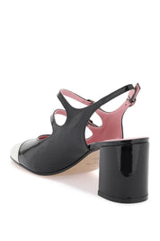 Carel Patent Leather Papaya Slingback Mary Jane   White