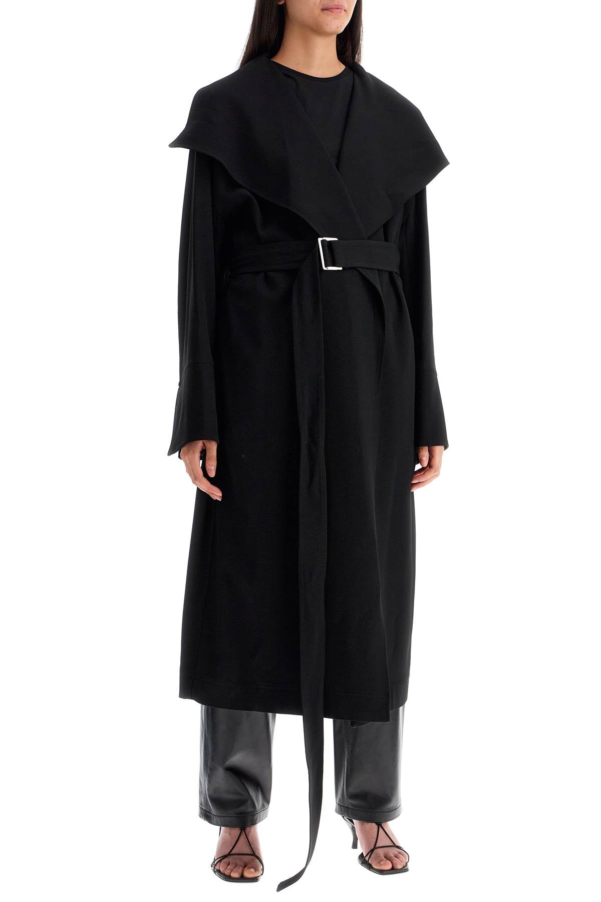 Toteme Signature Twill Coat   Black