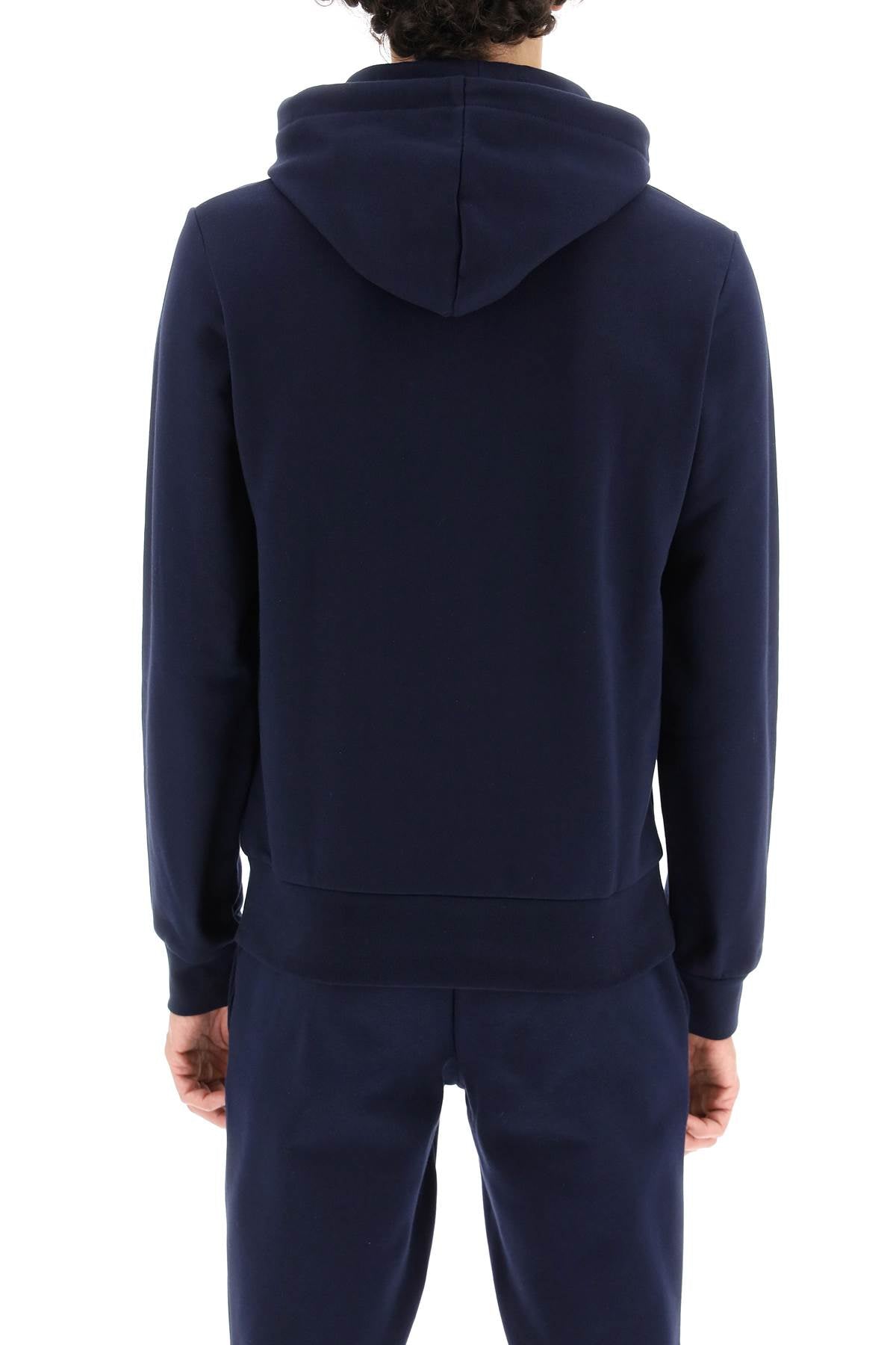 Lacoste Hoodie With Logo Patch   Blue