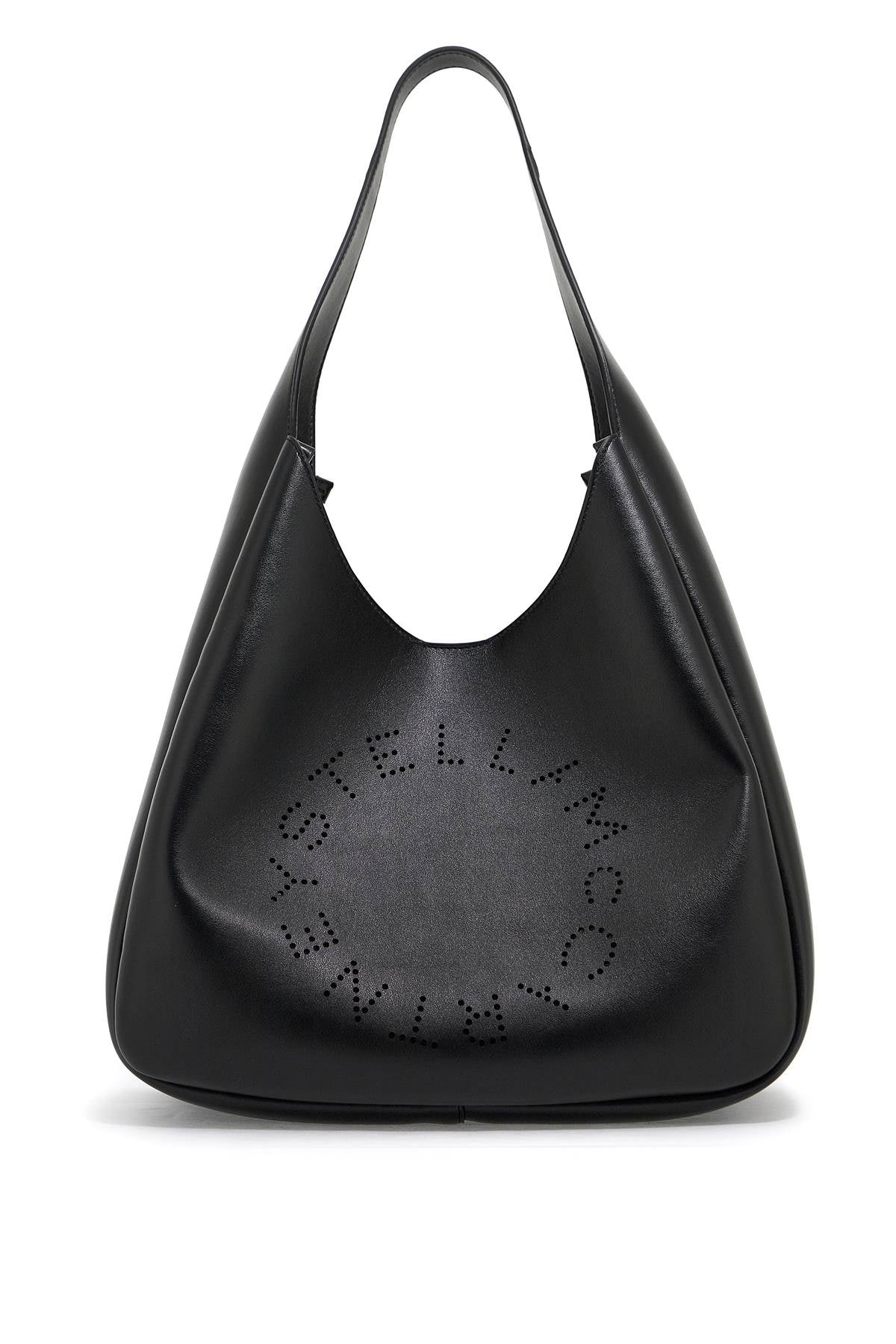 Stella Mc Cartney Square Stella Logo Tote Bag   Black