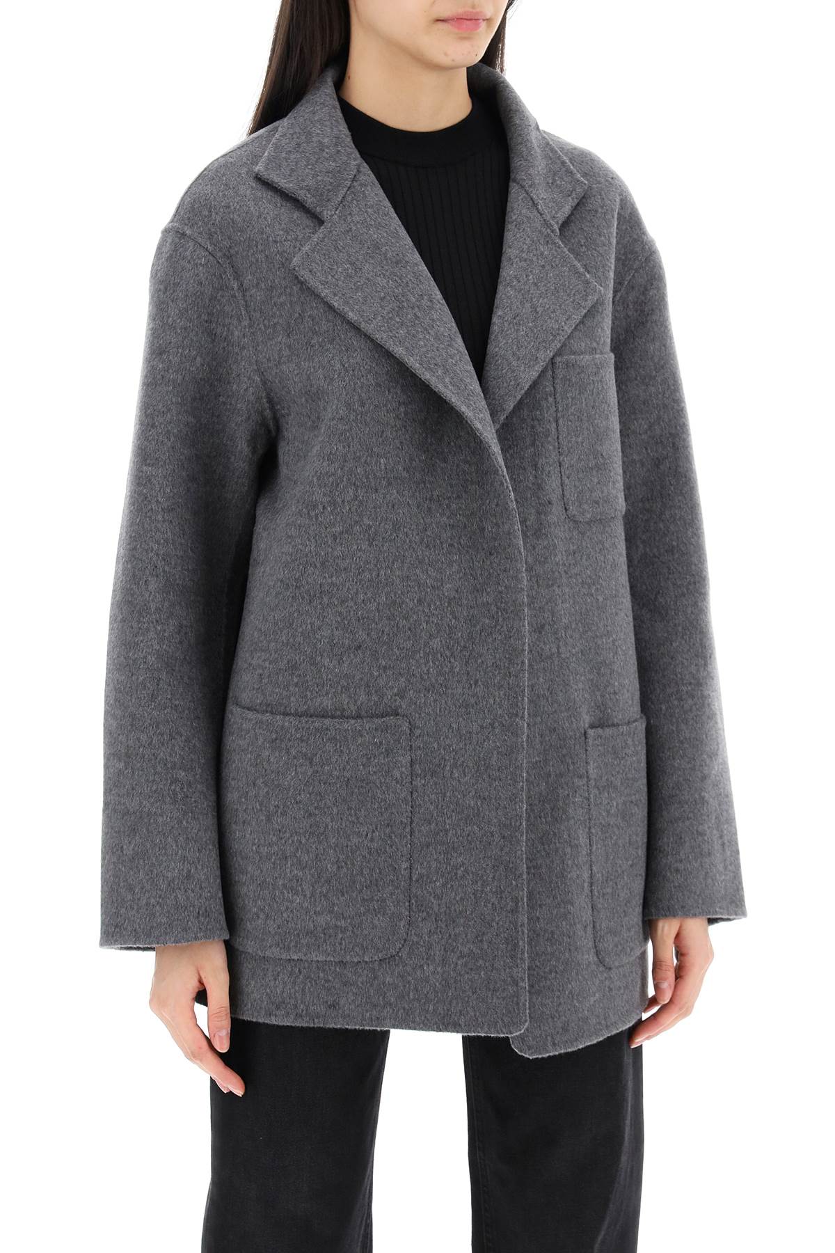 Toteme Double Faced Wool Jacket   Grey