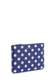 Comme Des Garcons Wallet Polka Dots Pouch   Blue