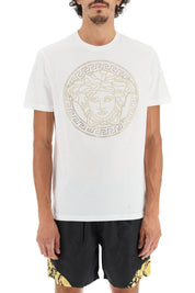 Versace Medusa Studded Taylor Fit T Shirt   White