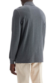 Brunello Cucinelli Long Sleeved Polo Shirt   Grey