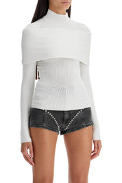 Mugler Long Sleeved Top With Off    White