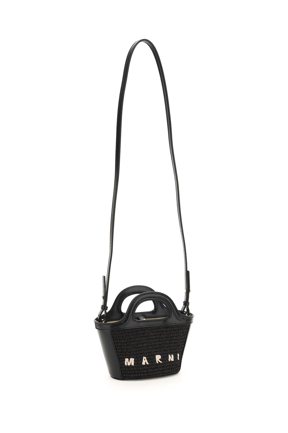 Marni Micro Tropicalia Bucket Bag   Black