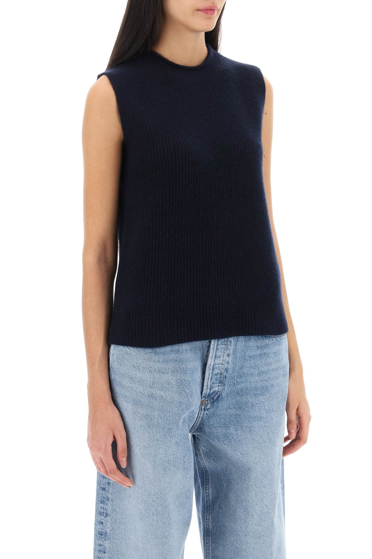 Guest In Residence Layer Up Cashmere Vest   Blue