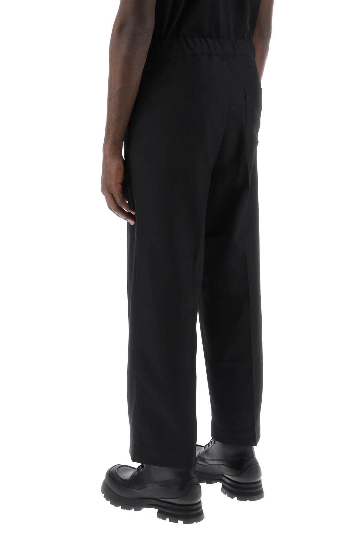 Oamc Pants With Elasticated Waistband   Black