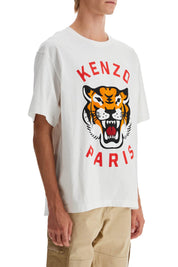 Kenzo Lucky Tiger Oversized T Shirt   White