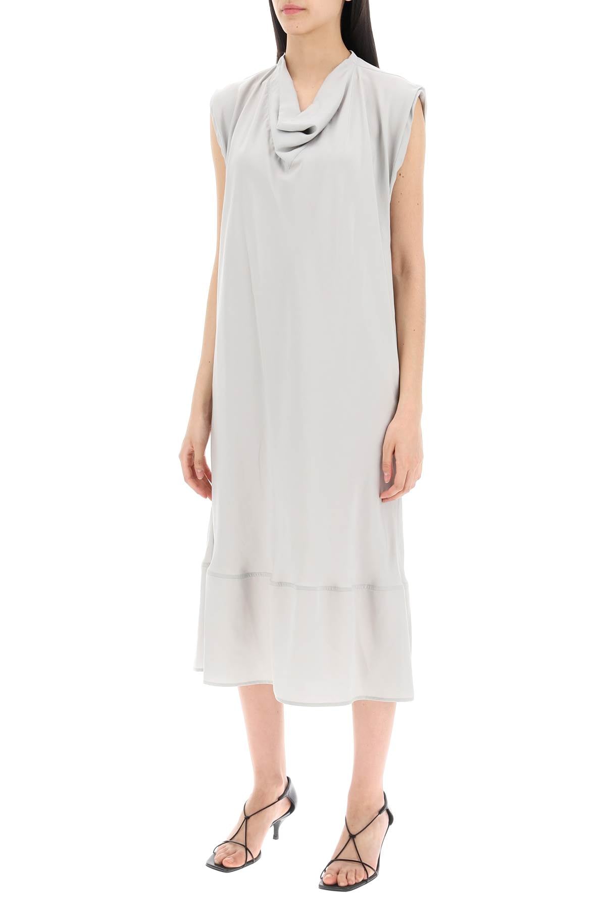 Lemaire Midi Dress With Diagonal Cut In   Grey