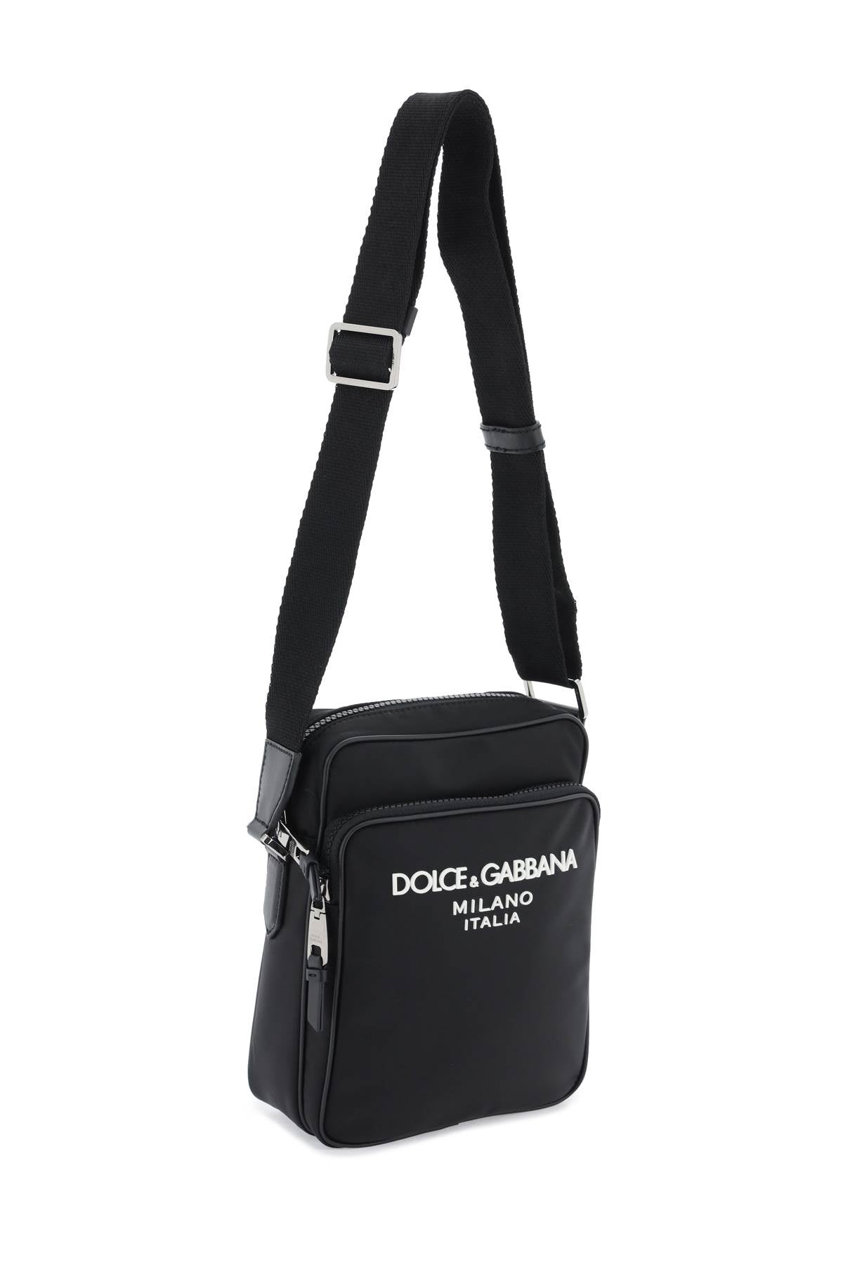 Dolce & Gabbana Nylon Crossbody Bag   Black