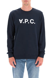 A.P.C. Flock V.P.C. Logo Sweatshirt   Blue