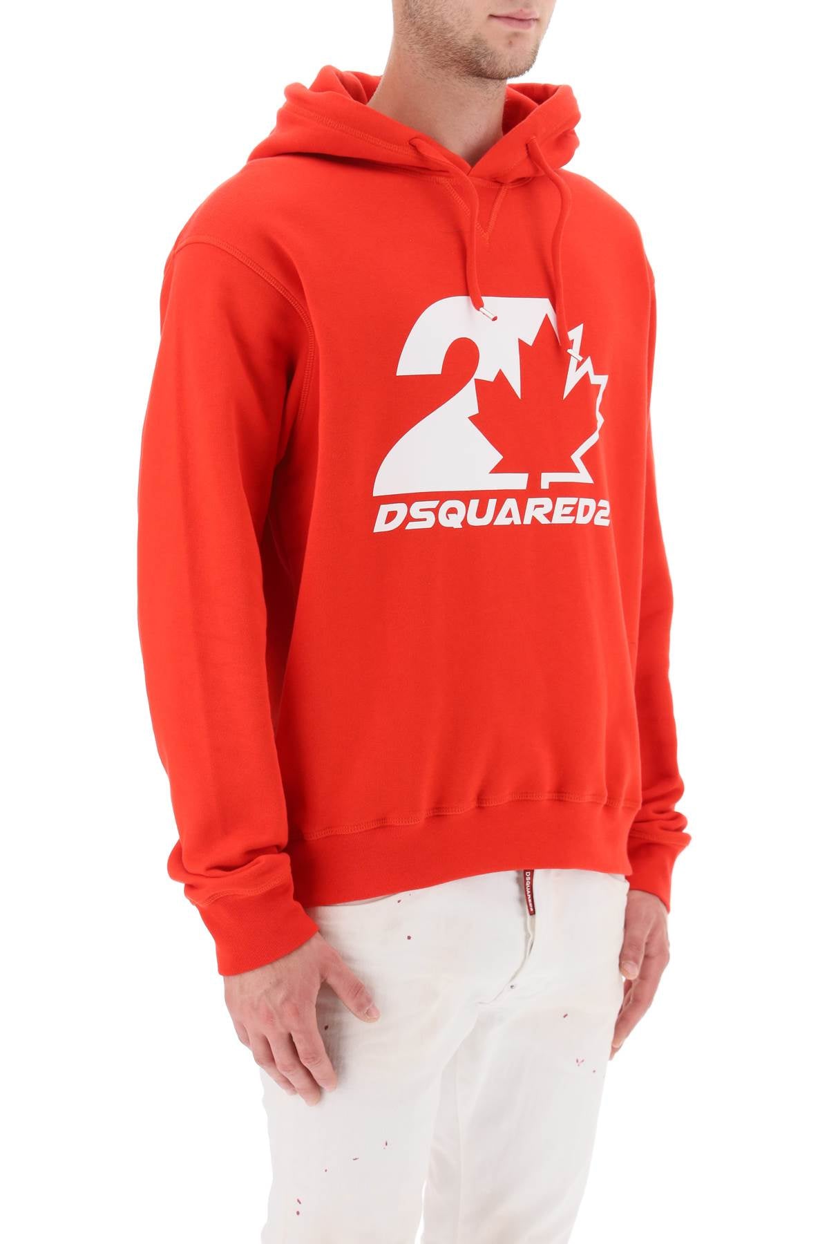 Dsquared2 Printed Hoodie   Red