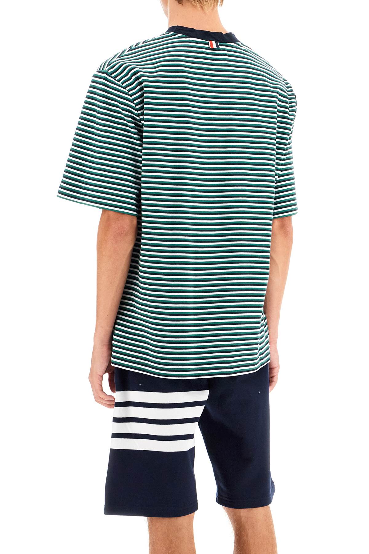 Thom Browne "striped Oversized Jersey T Shirtreplace With Double Quote   Green