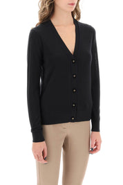 Tory Burch 'Simone' Wool And Silk Cardigan   Black