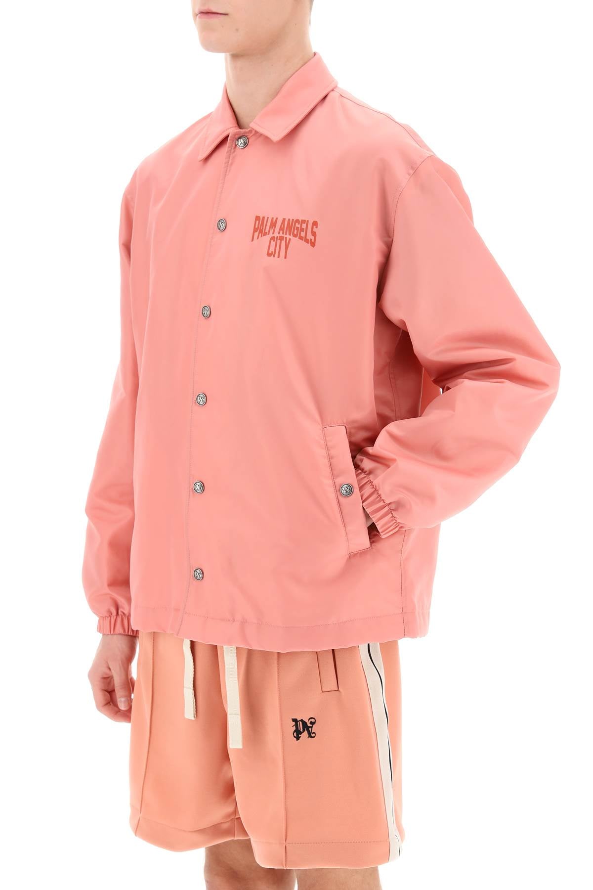 Palm Angels Pa City Coach Jacket   Pink