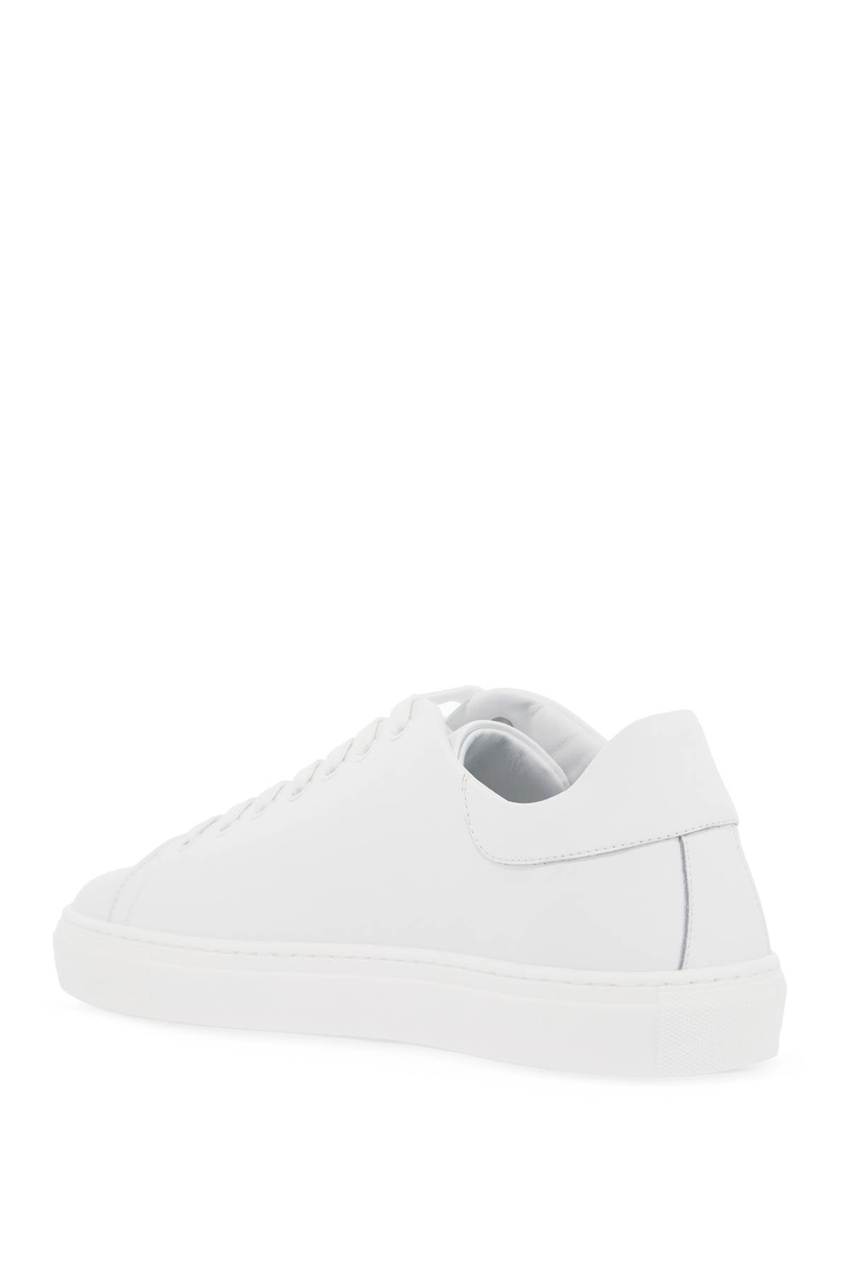 Moschino Leather Sneakers With Logo Print   White