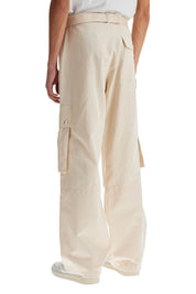 Jacquemus Cargo Gabardine Trousers In Eight   Neutral