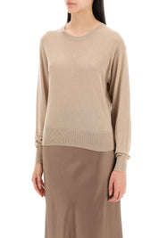 By Malene Birger Wool And Silk Blend Pullover Sweater By   Beige