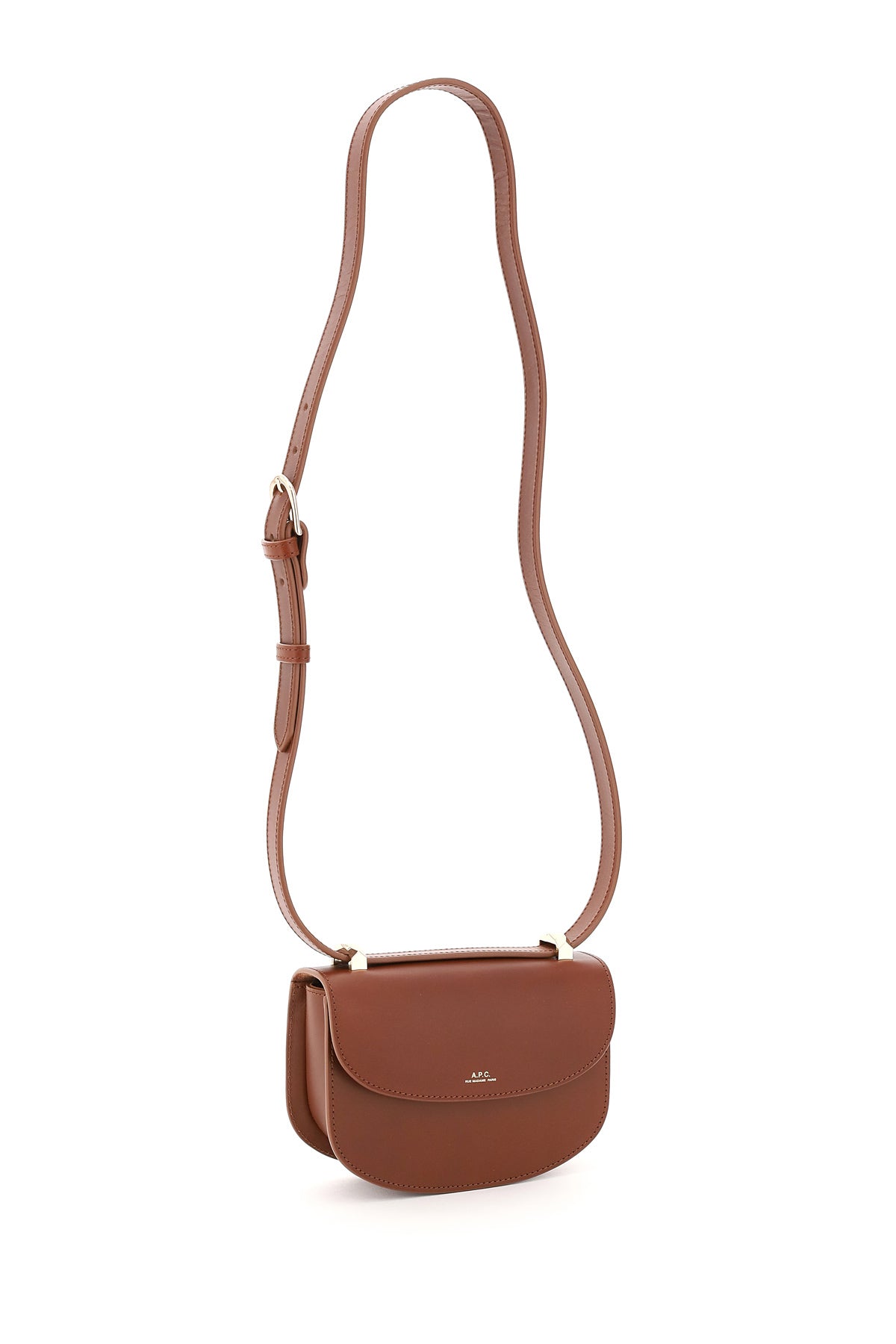 A.P.C. Genève Mini Crossbody Bag   Brown