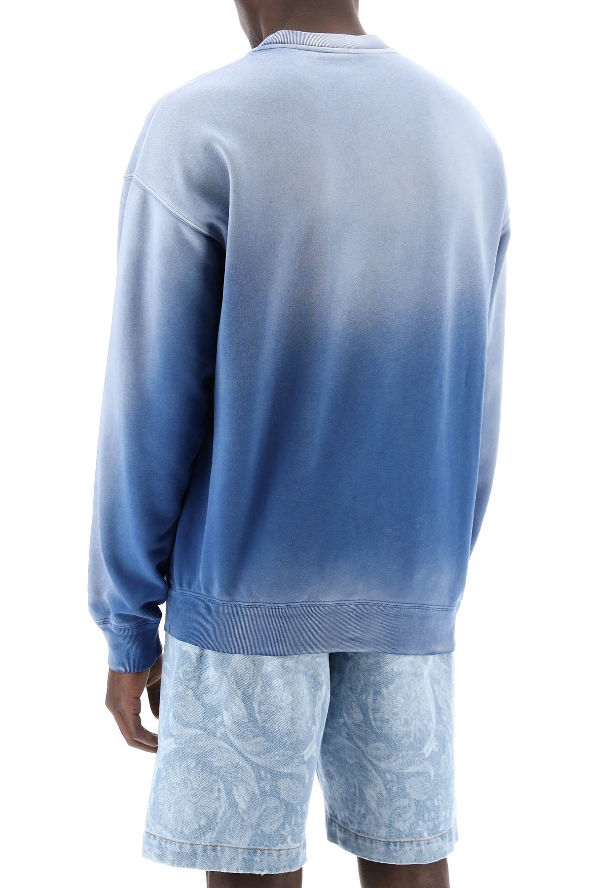 Versace Replace With Double Quotegradient Medusa Sweatshirt   Blue