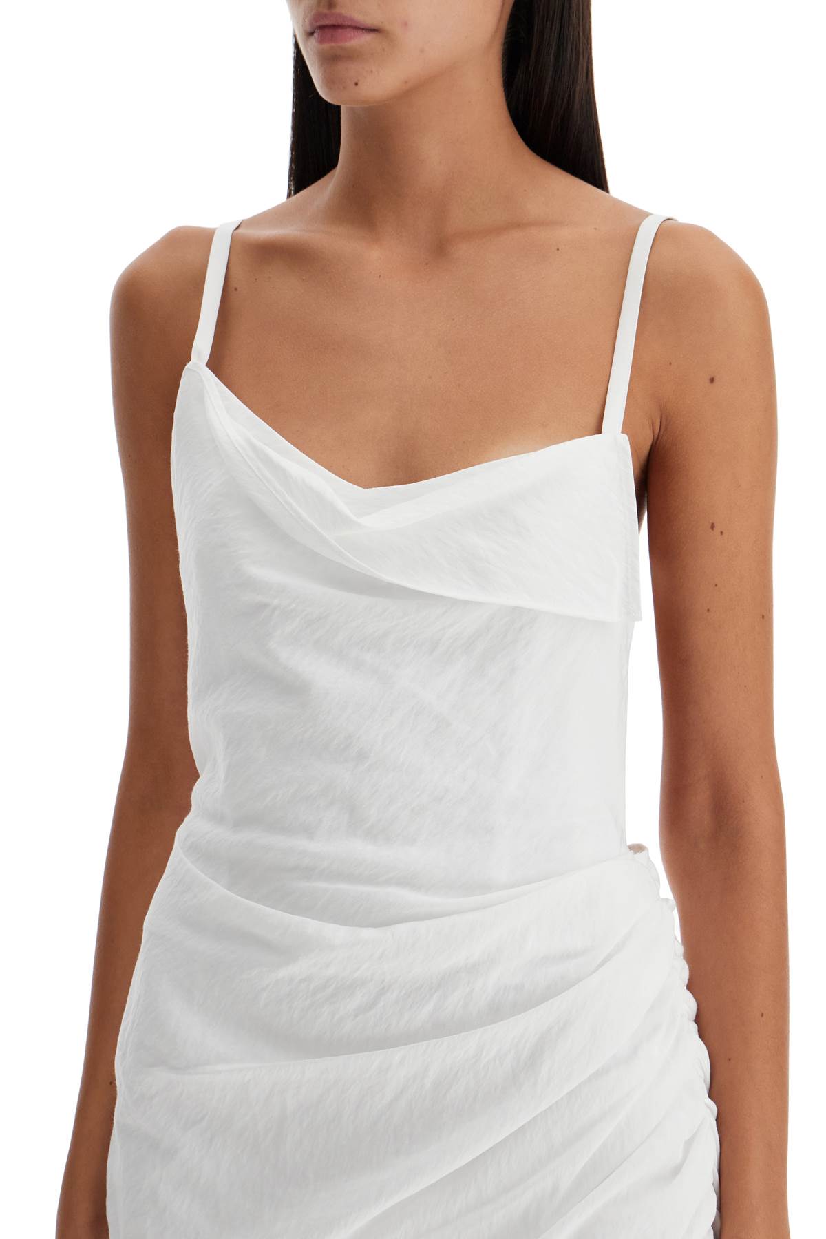 Jacquemus Asymmetric Mini Dress 'The Saudade   White