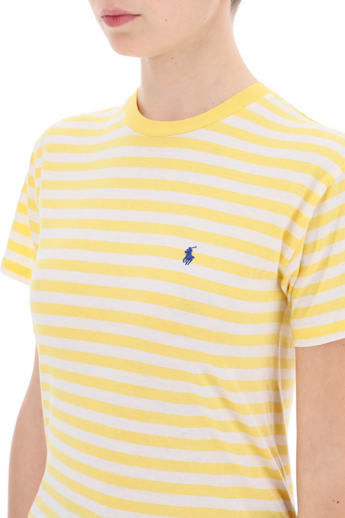 Polo Ralph Lauren Striped Crewneck T Shirt   White