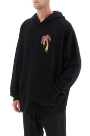 Palm Angels I Love Pa Oversized Hoodie   Black