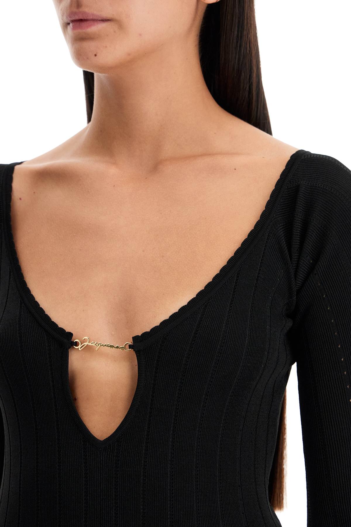 Jacquemus Long Sleeved Top 'Le Haut   Black