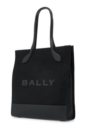 Bally N/S Nylon And Leather Tote Bag   Black