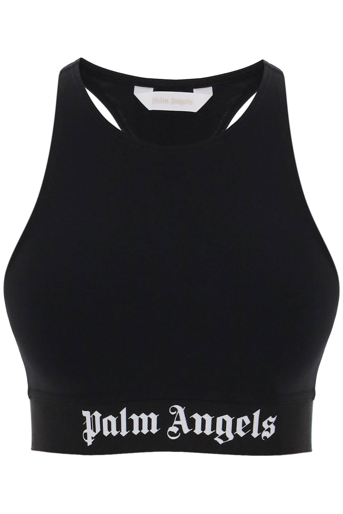 Palm Angels Replace With Double Quotesport Bra With Branded Bandreplace With Double Quote   Black